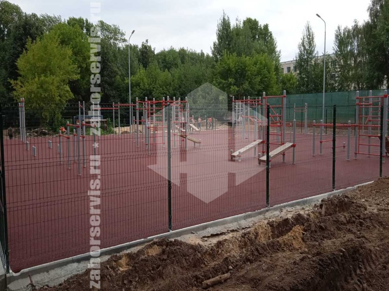 3D заборы для спортивной площадки 25 метров высота 3,0м