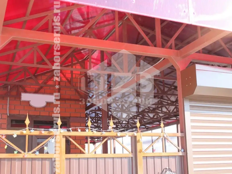 Навес двускатный работа 11