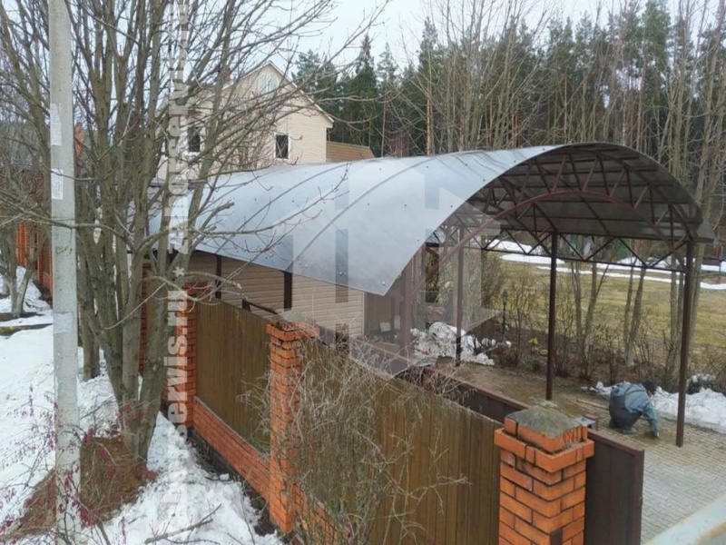 Навес арочный работа 10