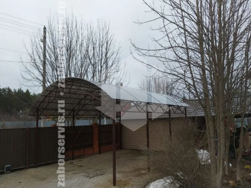 Навес арочный работа 10