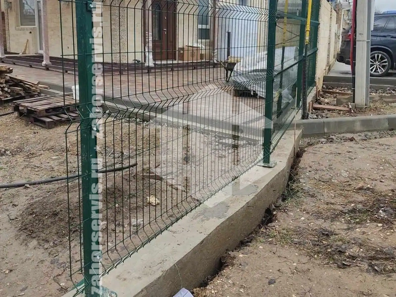 3D забор на ленточном фундаменте 45 метров