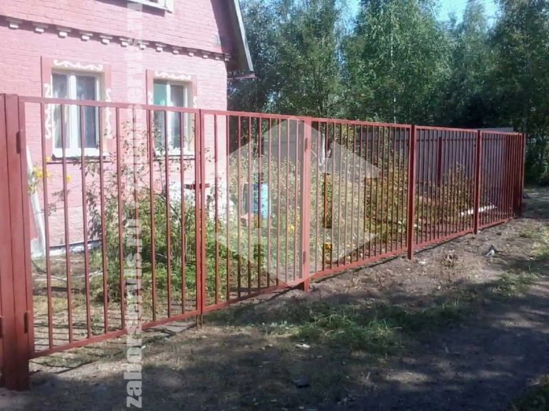 Сварной забор с распашными воротами 30 метров