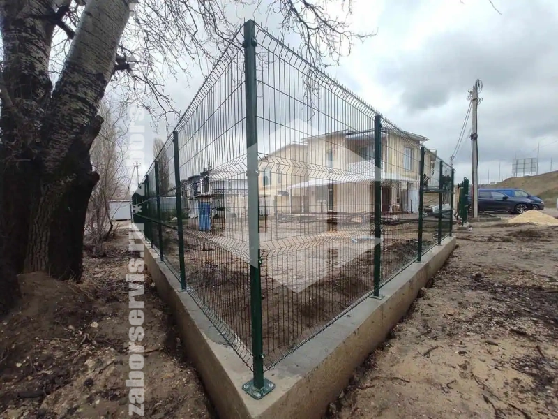 3D забор на ленточном фундаменте 45 метров