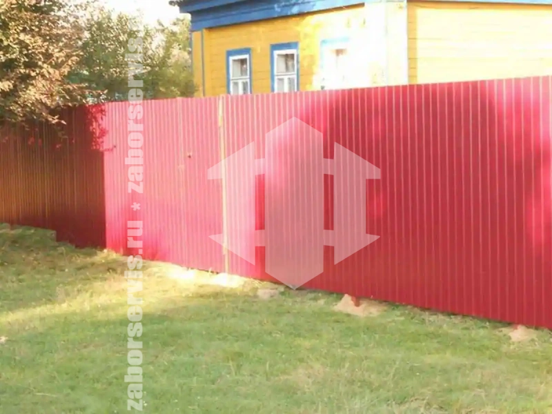 Забор из профнастила 113 метров
