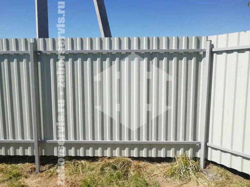 Забор из профнастила 66 метров