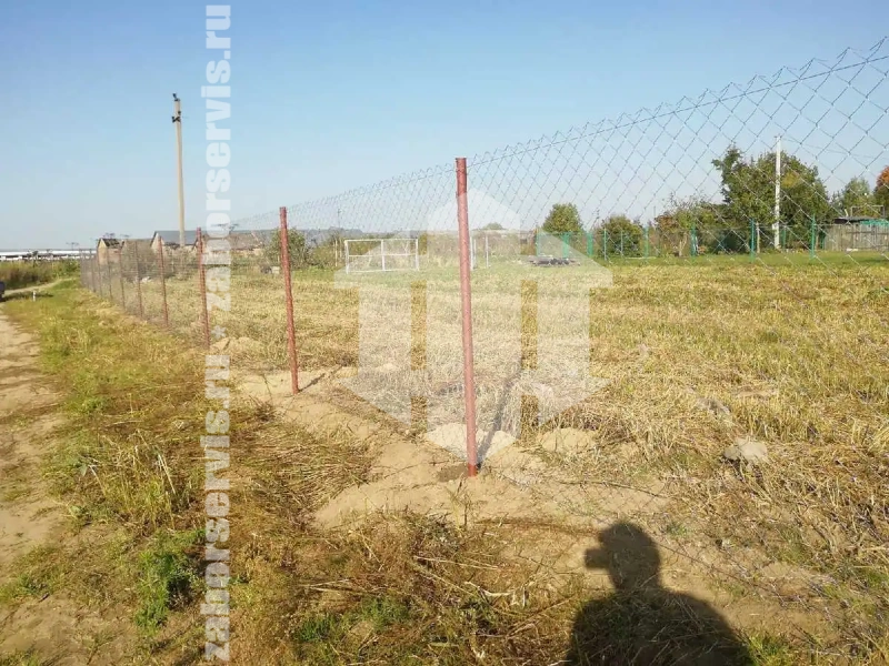 Забор из рабицы с проволокой 70 метров