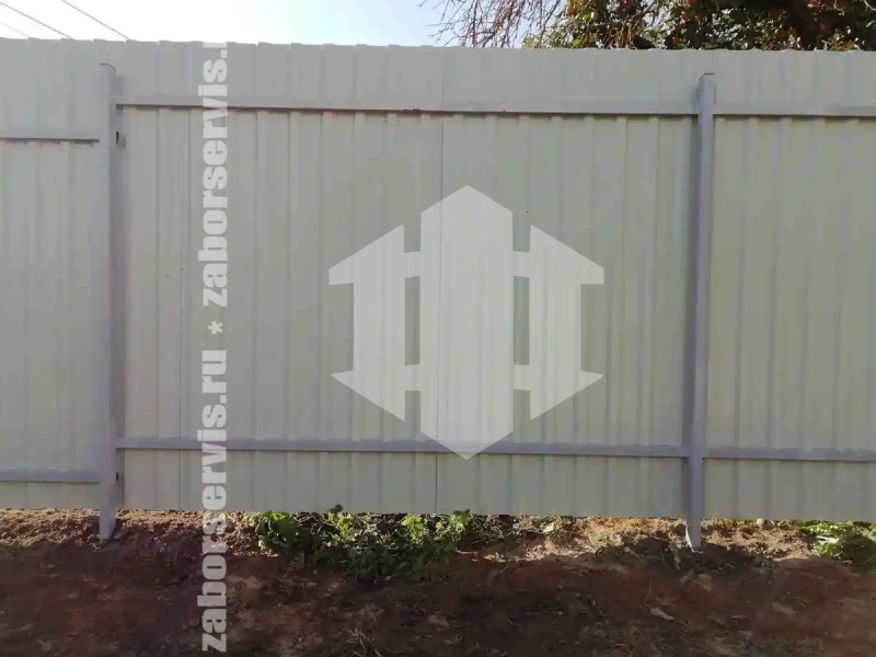 Забор из профнастила 28 метров
