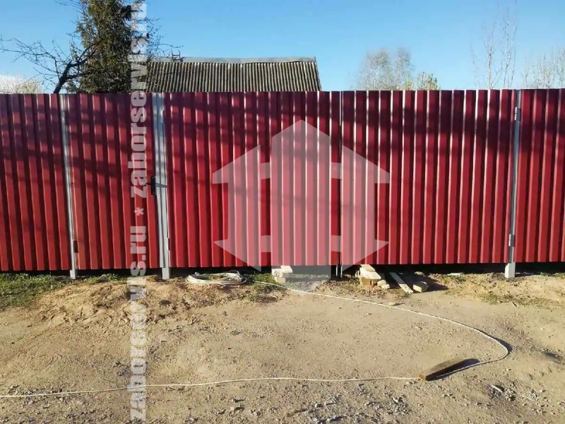 Забор из профнастила 49 метров
