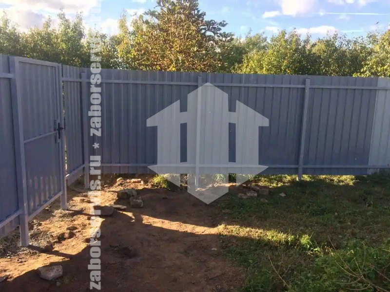 Забор из профнастила 23 метра