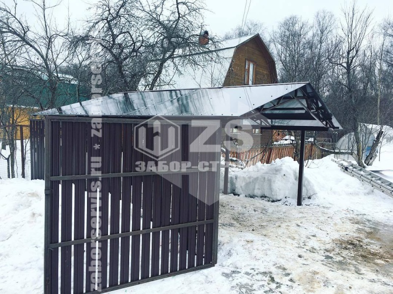 Навес двускатный работа 2