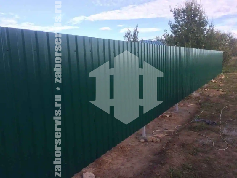 Забор из профнастила 23 метра