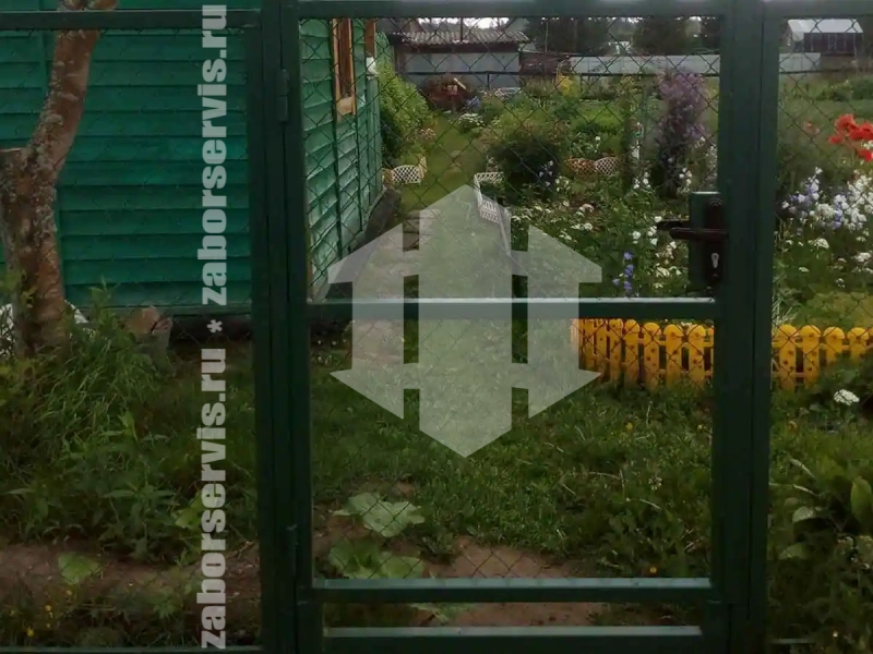 Забор из сетки рабицы секциями 44 метра