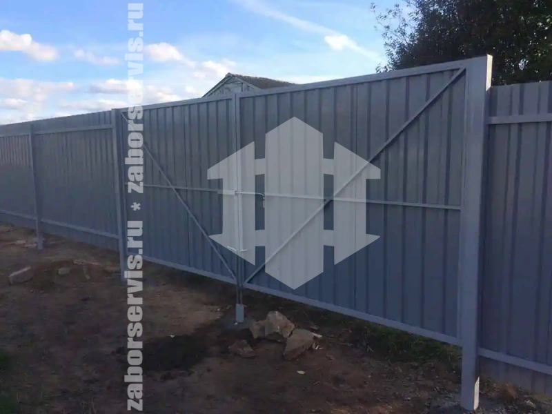 Забор из профнастила 23 метра